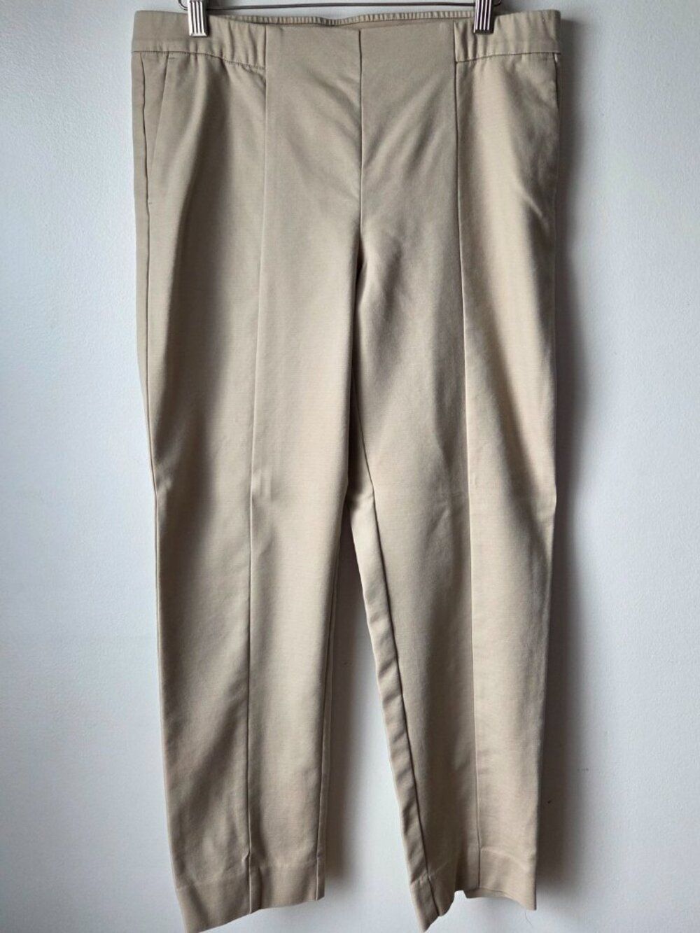 EUC J JILL ESSENTIAL SLIM ANKLE SOFT BEIGE PANTS SIZE 12 / L